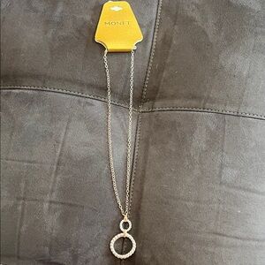 Monet Gold-Tone Circle Pendant Necklace